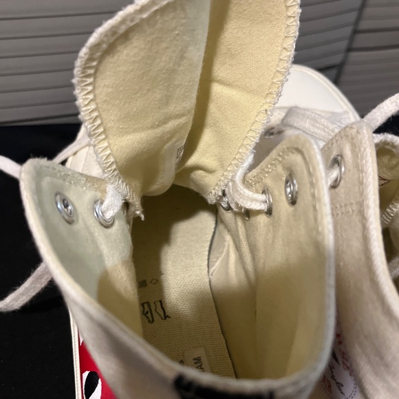 Converse Chuck Taylor Hi x CDG Comme Des Garçons Play White (150205C) Unisex - Picture 8 of 13